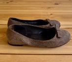 Panara suède ballerina’s met strik – maat 38,5, Ophalen of Verzenden, Gedragen, Bruin, Ballerina's