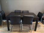 Ikea Bjursta Uitschuifbare Tafel 6-10 Persoons met 6 stoel, Huis en Inrichting, Ophalen, Gebruikt, 8 stoelen of meer