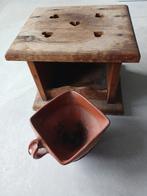 Antieke Stoof met Aardewerk Kom, Antiek en Kunst, Ophalen of Verzenden