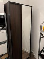 Kledingkast met spiegeldeur - donker hout - bieden vanaf €0, Huis en Inrichting, Kasten | Kledingkasten, Ophalen, Gebruikt, Eikenhout