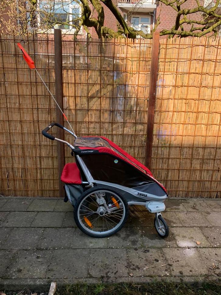 Thule Chariot 2p, Fietsen en Brommers, Fietsaccessoires | Aanhangers en Karren, Zo goed als nieuw, Kinderkar, Minder dan 20 kg