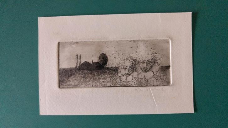 Bijzonder etsje van Albert van der Weide, Antiek en Kunst, Kunst | Etsen en Gravures, Ophalen of Verzenden