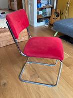 Buisframe stoelen vintage retro, Huis en Inrichting, Stoelen, Twee, Gebruikt, Ophalen, Rood