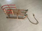 Houten slee met rugleuning merk Davos, Ophalen, Rugleuning