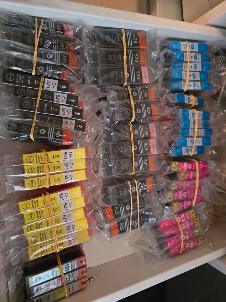 Canon CLI-521 & PGI-520 Inktpatronen - Groot lot!, Computers en Software, Printerbenodigdheden, Gebruikt, Cartridge, Ophalen of Verzenden