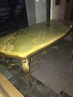 Unieke vintage onyx salontafel met sierlijk onderstel - ‘70, Ophalen