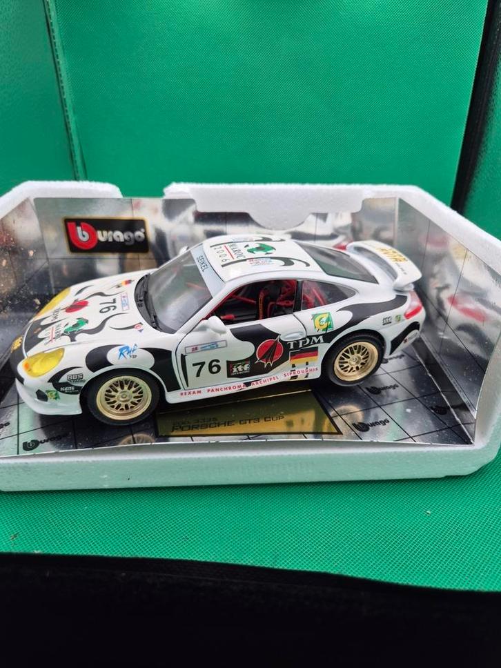165 porsche gt3 cop #76 1/18 bburago, Hobby en Vrije tijd, Modelauto's | 1:18, Zo goed als nieuw, Bburago, Ophalen of Verzenden