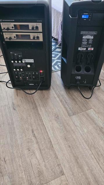Sennheiser en samson  actieve speakers en microfoon  beschikbaar voor biedingen