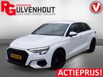 Audi A3 Sportback 35 TFSI 150PK BLACK EDITION | SPORTSTOEL |, Auto's, Audi, Stof, 1295 kg, 4 cilinders, Wit