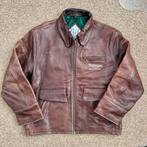 Bruin lederen motorjack Triumph vintage - Triple collection, Heren, Triumph, Jas | leer, Ophalen of Verzenden