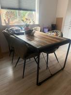 Stoere sloophouten eettafel, Huis en Inrichting, Tafels | Eettafels, Ophalen, 50 tot 100 cm, Zo goed als nieuw, 150 tot 200 cm