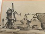 Godschalk tekening molen, Antiek en Kunst, Kunst | Tekeningen en Foto's, Ophalen of Verzenden
