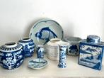 Lot Chinees porselein blauw wit gemberpotten theebus bord, Ophalen
