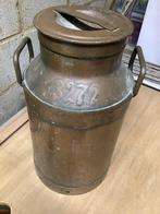 Oude koperen melkbus met deksel, Ophalen of Verzenden, Koper