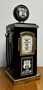 Route 66 zwarte kleine benzinepomp kast van hout decoratie