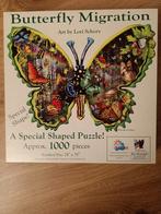 2 Puzzels: Vlinder & Vogel - 1000 Stukjes, Hobby en Vrije tijd, Ophalen, 500 t/m 1500 stukjes, Zo goed als nieuw, Legpuzzel