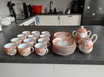 Antiek Japans Arita Servies 1900 vintage porselein oranje, Antiek en Kunst, Ophalen of Verzenden