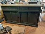 Prachtig Richmond dressoir grijs met eiken bovenblad 200cm, Huis en Inrichting, Kasten | Dressoirs, Ophalen, Gebruikt, Landelijk