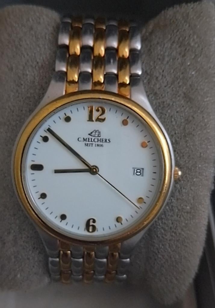 C.Melchers vintage horloge gold plated oph ook Amsterdam, Ophalen of Verzenden