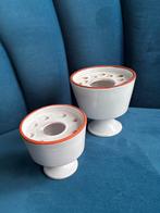 Twee keramieken vaasjes Studio Nagtegaal Utrecht, Wit, Aardewerk of Porselein, Ophalen of Verzenden, Zo goed als nieuw