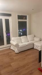 Bank met poef - wasbare hoes!, Ophalen, Gebruikt, Driepersoons, 75 tot 100 cm