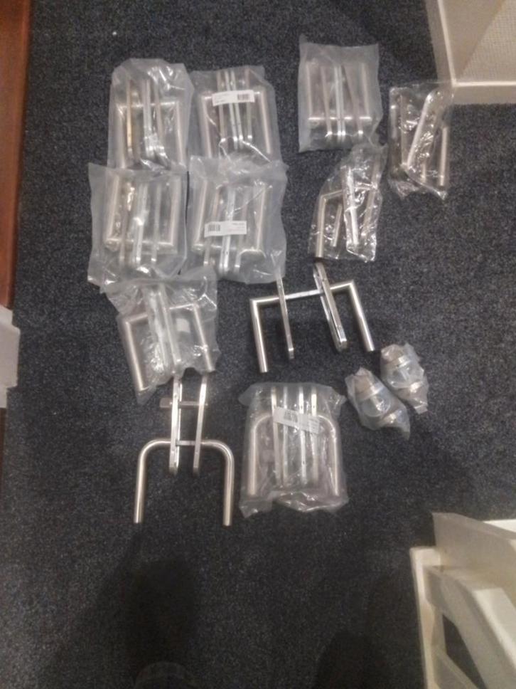 Nieuw Deurbeslag Set - 13 Stuks, Doe-het-zelf en Verbouw, Hang- en Sluitwerk, Nieuw, Klink of Kruk, Rvs, Ophalen of Verzenden