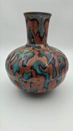 Leen Muller platelen vaas, Antiek en Kunst, Antiek | Keramiek en Aardewerk, Ophalen of Verzenden