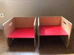 2 Van Dijk Toys kubusstoeltjes, Kinderen en Baby's, Kinderkamer | Tafels en Stoelen, Ophalen, Gebruikt, Stoel(en)