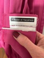 Fuchsia roze gordijnen 213x78cm, Overige kleuren, 200 cm of meer, Zo goed als nieuw, 50 tot 100 cm