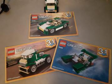 LEGO 3 in 1 groene sportwagen set 31056 beschikbaar voor biedingen
