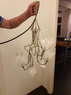 Mooie RVS Hanglamp met kunststof kelkjes, Huis en Inrichting, Lampen | Hanglampen, Ophalen, Zo goed als nieuw, Kunststof, Minder dan 50 cm