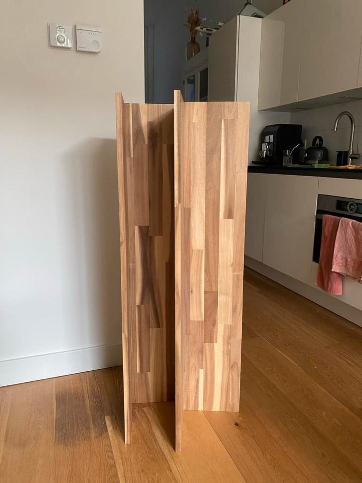 Ikea Skogsta Acaciahouten wandplanken - 120cm (2 stuks), Huis en Inrichting, Woonaccessoires | Kamerschermen, Gebruikt, Ophalen