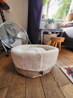Fins & fur Hondenmand klein rond beige wit zgan, Dieren en Toebehoren, Ophalen of Verzenden, Zo goed als nieuw, Pluche