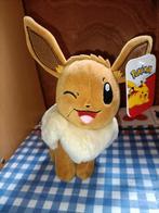 Eevee Pokemon knuffel met kaartje 17 cm, Ophalen of Verzenden, Nieuw