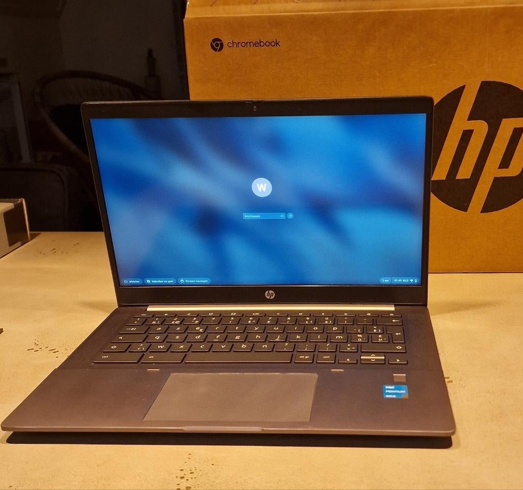 HP Chromebook 14b-nb0014nb Azerty, 14 inch, 4 GB of minder, Ophalen of Verzenden, Zo goed als nieuw