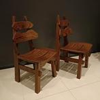 2 Brutalist stoelen jaren '70, Huis en Inrichting, Stoelen, Ophalen of Verzenden, Zo goed als nieuw