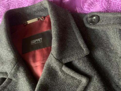 ESPRIT CABAN JAS Maat 48 - Donkergrijs Wol, Kleding | Heren, Jassen | Winter, Zo goed als nieuw, Maat 48/50 (M), Grijs, Ophalen of Verzenden