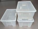 Plastic opbergbox 3 stuks, Ophalen, Gebruikt, 50 tot 75 cm, Minder dan 40 cm