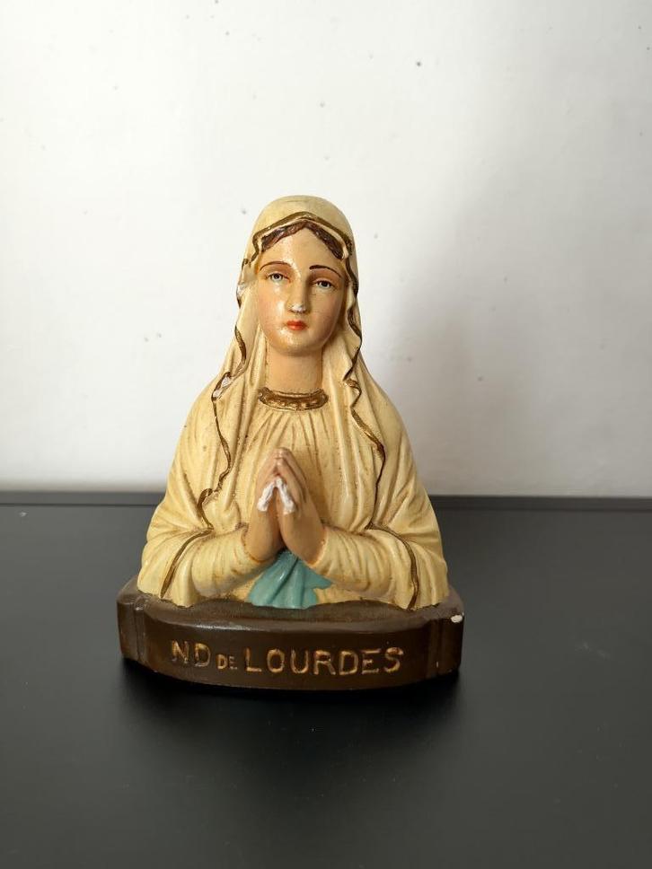 Klein borstbeeld Maria van Lourdes, Verzamelen, Religie, Gebruikt, Christendom | Katholiek, Beeld(je), Ophalen of Verzenden