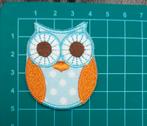 strijkembleem uil  NIEUW 5 cm x 4 cm Per stuk €1,99, Hobby en Vrije tijd, Nieuw, T, Ophalen of Verzenden, H