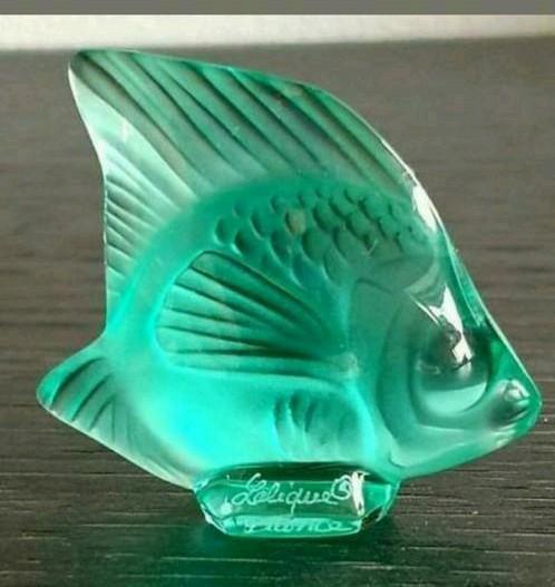 Lalique Fish vert nr:13H lichtgroen, Antiek en Kunst, Antiek | Glas en Kristal, Ophalen of Verzenden