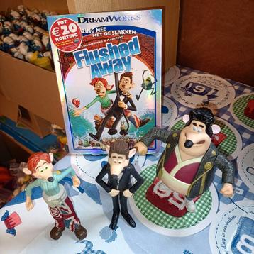 3 Flushed away poppetjes + leuke dvd