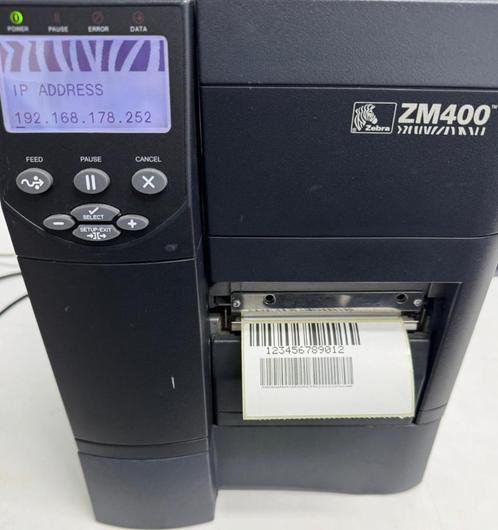 Zebra ZM400 Thermische Printer 300 dpi, Computers en Software, Printers, Zo goed als nieuw, Printer, Zwart-en-wit printen, Draadloos