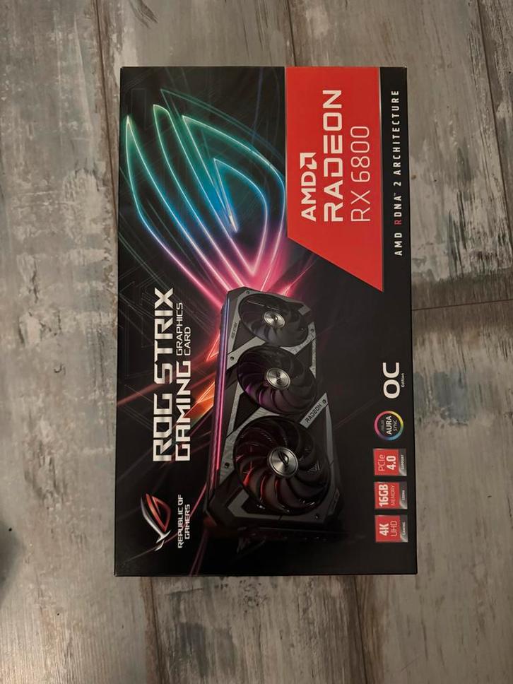 RX 6800 ASUS ROG STRIX Grafische Kaart, Computers en Software, Videokaarten, Gebruikt, PCI-Express 4.0, GDDR6, Ophalen of Verzenden