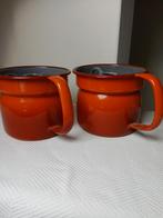 Emaille Melkkokers - Set van 2, Huis en Inrichting, Keuken | Potten en Pannen, Ophalen of Verzenden, Gebruikt, Overige materialen