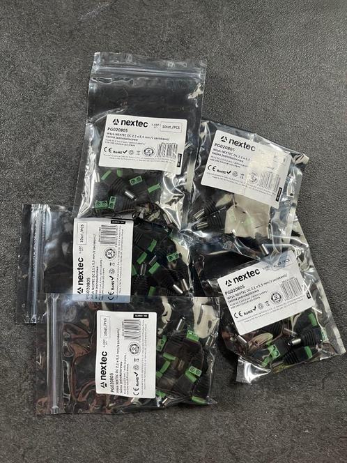 Partij Nextec male schroef connector 2.1x5.5mm, Hobby en Vrije tijd, Elektronica-componenten, Nieuw, Ophalen of Verzenden