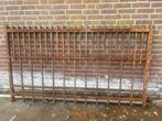 Unieke roestige stalen poort van kokers, Ophalen, Gebruikt, 100 tot 150 cm, 150 tot 200 cm