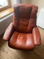 Stressless leren zetel met voetsteun, Ophalen of Verzenden, Zo goed als nieuw, 50 tot 75 cm, Leer