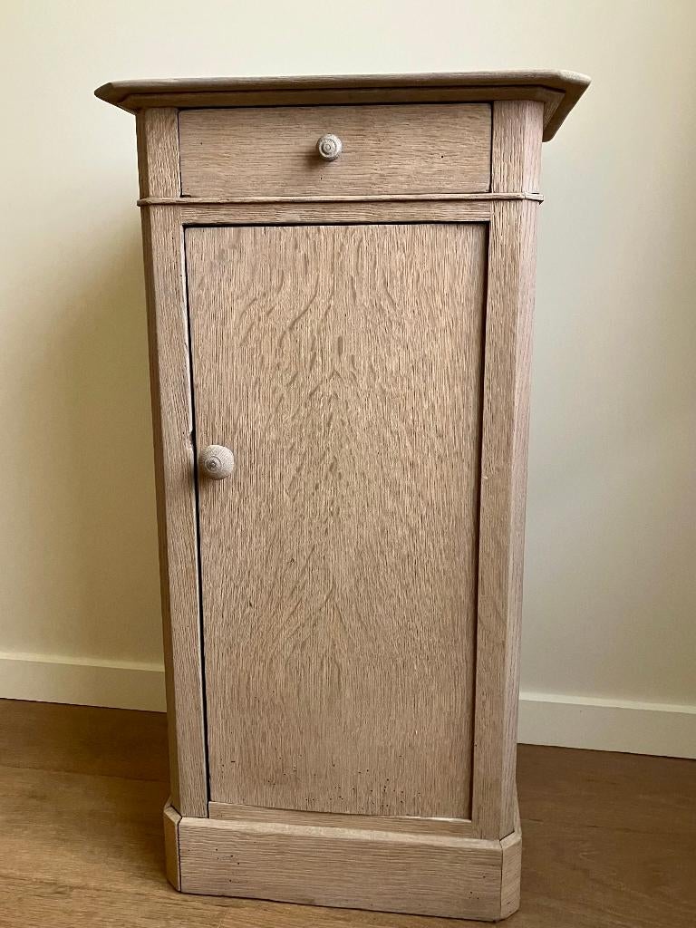 Licht eiken nachtkastje, Ophalen, Gebruikt, Minder dan 45 cm, 55 tot 70 cm