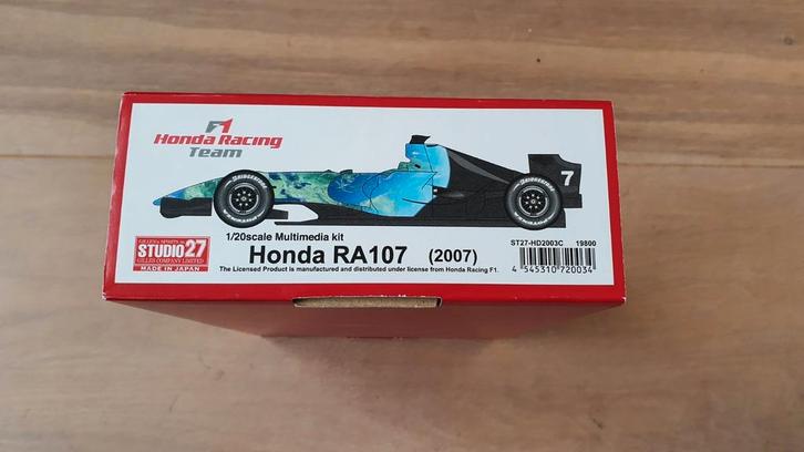 Studio27 1/20 Honda RA107 2007 multimedia kit, Hobby en Vrije tijd, Modelbouw | Auto's en Voertuigen, Nieuw, Auto, Groter dan 1:32